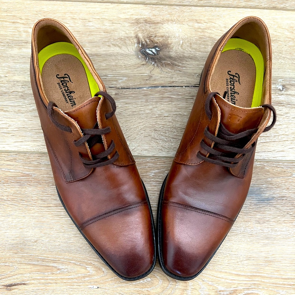 Floraheim Size 10 Brown Leather Shoes w/Comfort tech
